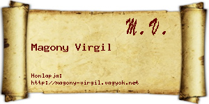 Magony Virgil névjegykártya
